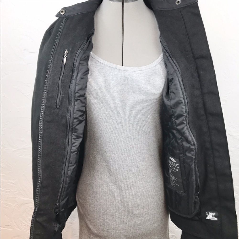 Speed & Strength black canvas motorcycle jacket-L - Picture 6 of 8